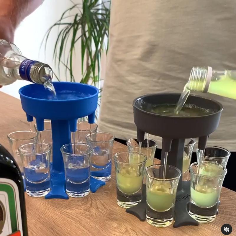 6 Shot Glass Party Drink Dispenser Holder