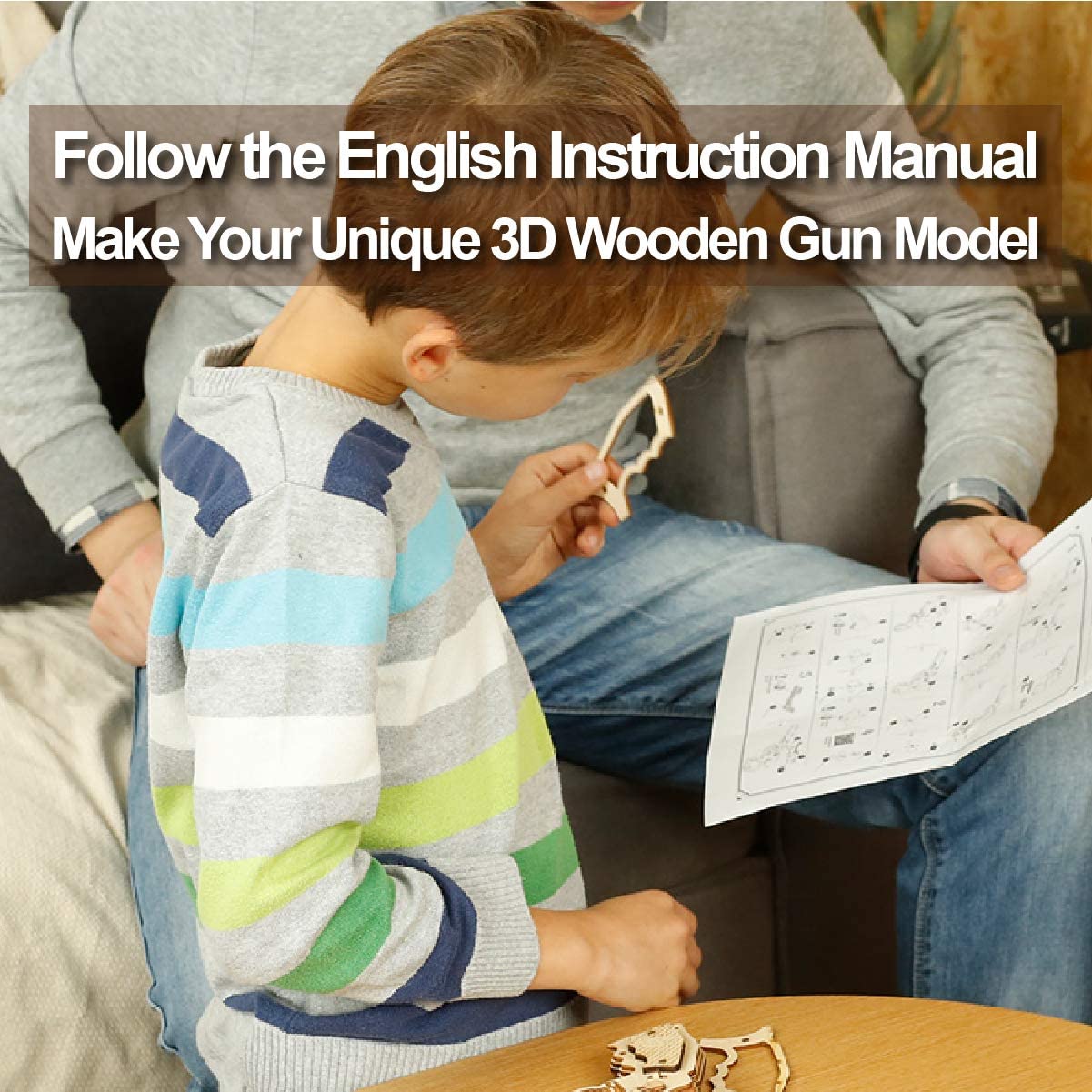 Corsac M60 Gun Toy 3D Wooden Puzzle