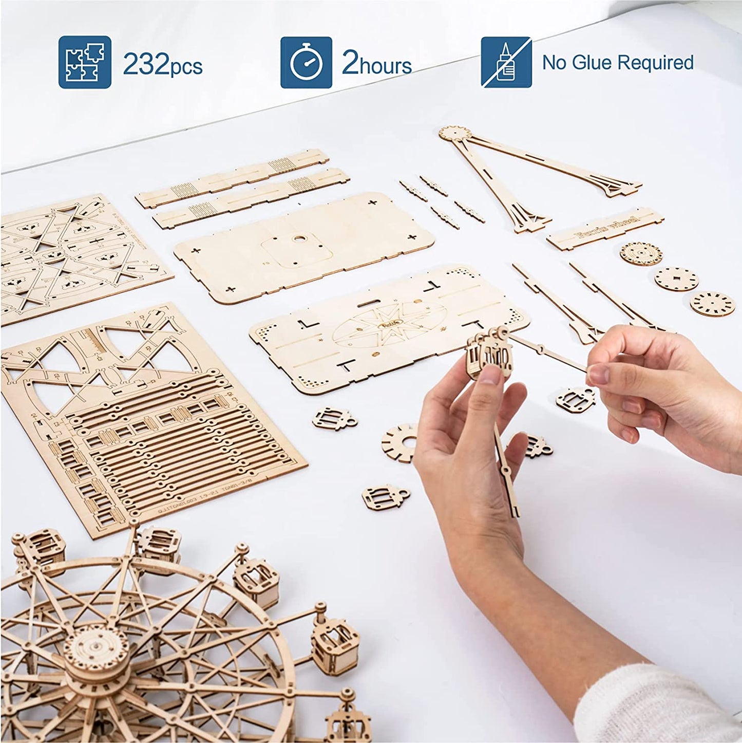 Ferris Wheel 3D Wooden Puzzle Music Box