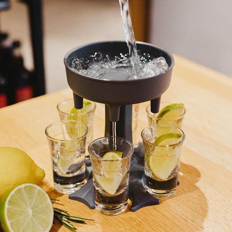 6 Shot Glass Party Drink Dispenser Holder
