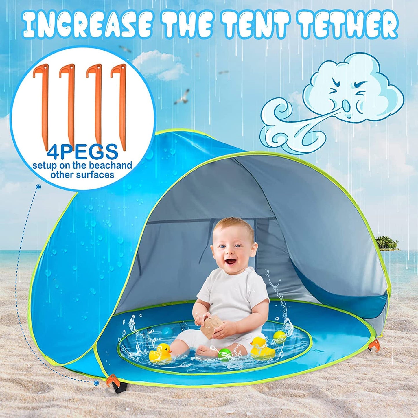 Baby Beach Tent UV-Protection Sun Shelter