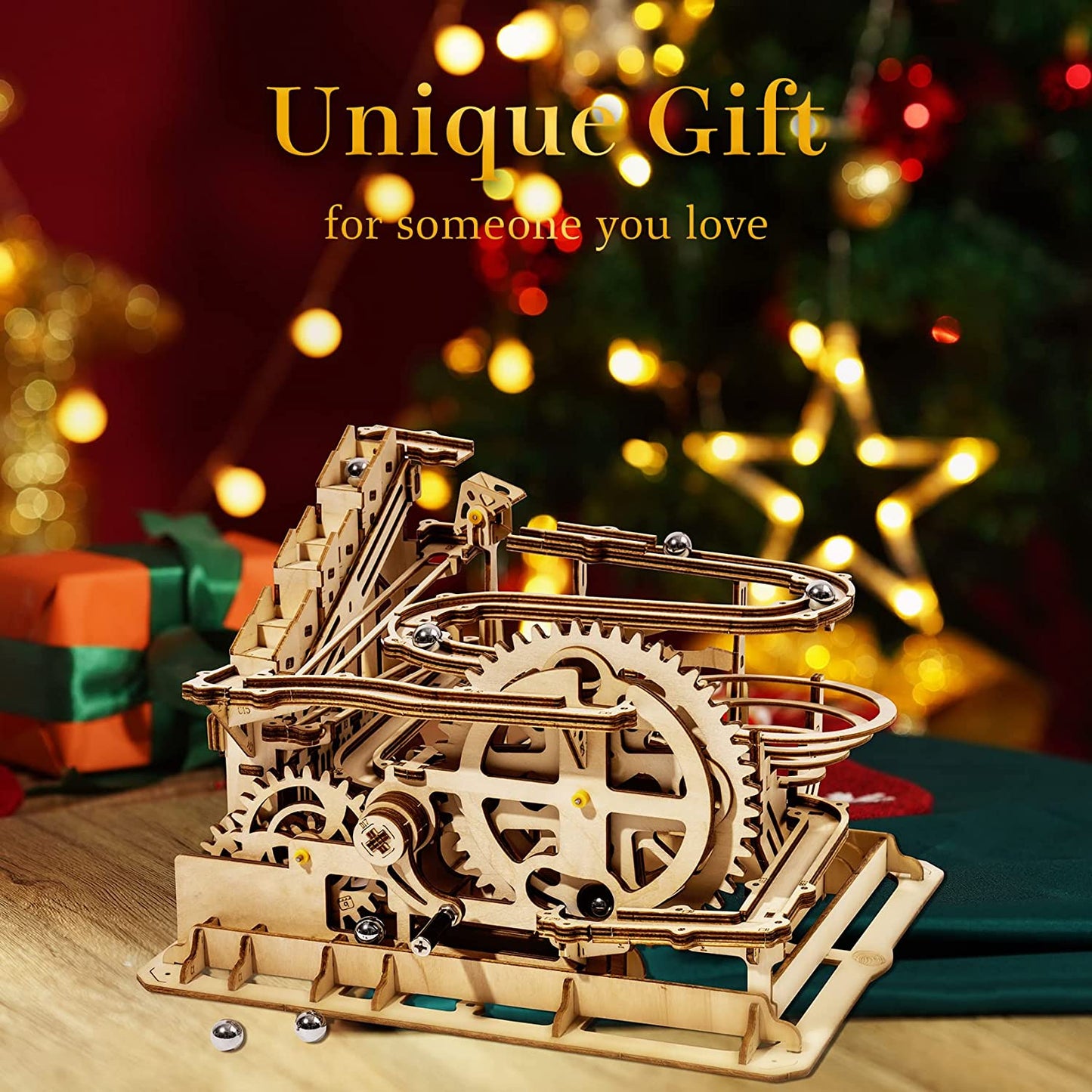 3D Wooden Puzzles Marble Run Set