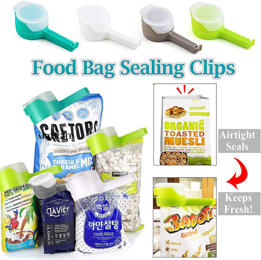 Food Storage Sealing Clips with Pour Spouts (4 Pcs)