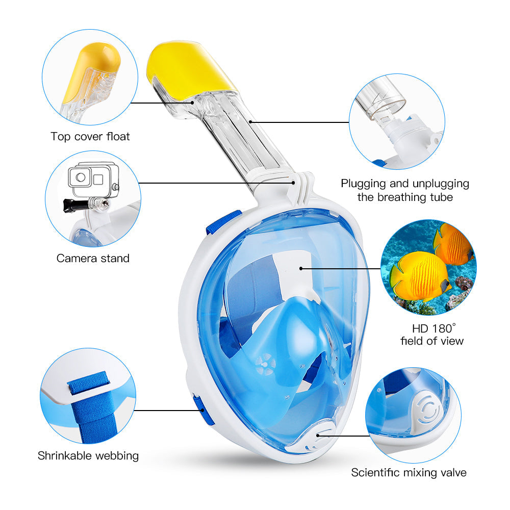 Snorkel Mask with Latest Dry Top Breathing System