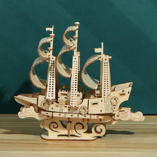 Ocean Sailing Ship 3D Wooden Puzzle